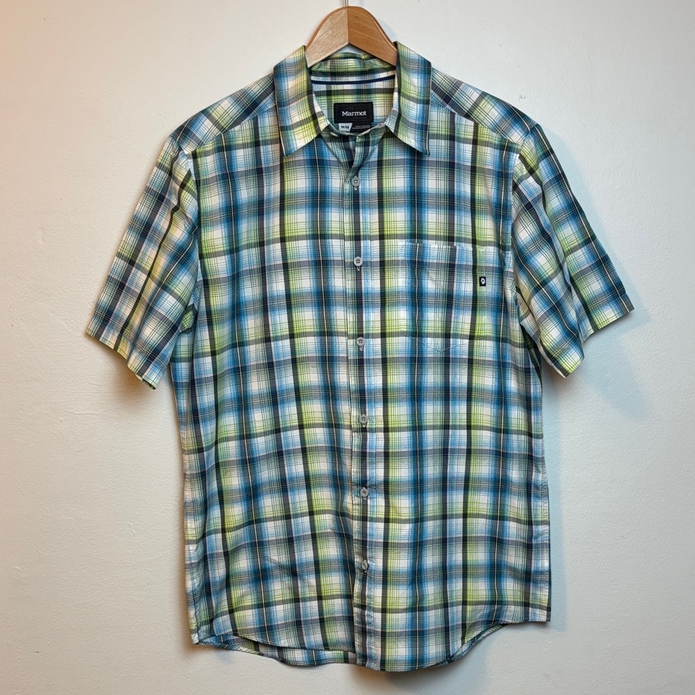 Marmot‎ Men’s Medium Eldridge S/S Shirt Plaid Button Up Outdoor Lightweight